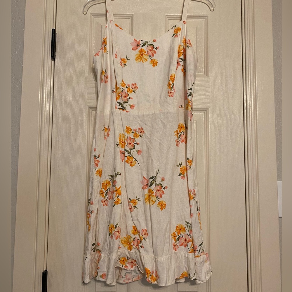 Old Navy Linen Floral spaghetti strap dress